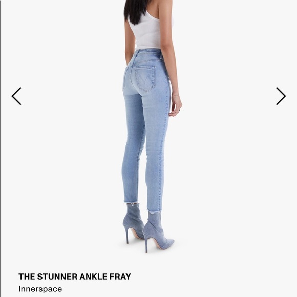 Mother Denim high rise the stunner ankle fray jeans size 26 NWT!! - Picture 1 of 6